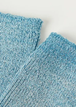 Calze Corte a Righe Sfumate e Glitter