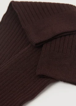 Calze Lunghe con Cashmere a Coste