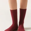 Calzini Corti a Coste con Lana e Cashmere