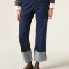 Jeans Culotte con Risvolto