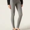 Leggings con Cashmere a Coste