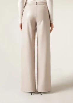 Pantaloni a Palazzo Effetto Spalmato