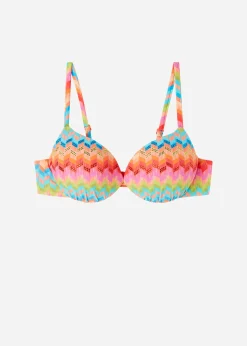 Push Up Leggermente Imbottito Costume Rainbow