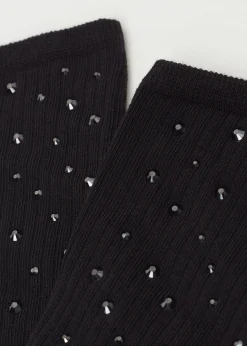 Calze a Costine con Strass