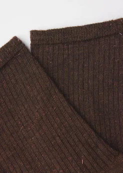 Calze Corte con Cashmere e Glitter a Costine