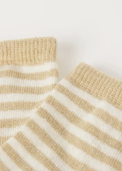 Calze Corte in Lino a Righe