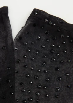 Calze Corte Velate con Strass