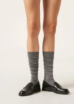 Calze Lunghe in Cotone a Costine