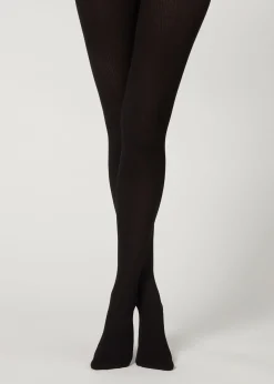 Collant con Cashmere a Coste