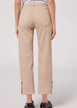 Jeans Culotte con Risvolto