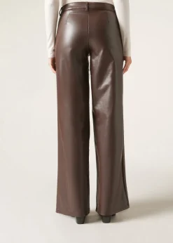 Pantaloni a Palazzo Effetto Spalmato